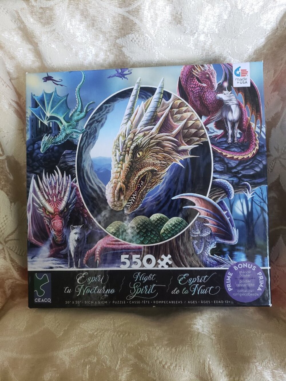 Ceaco Night Spirit Dragon Fantasy Puzzle 550 Piece